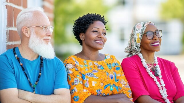 Celebrating Diversity Clasped Hands with Religious Symbols - Powered by Adobe