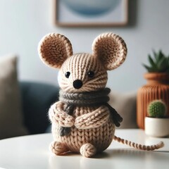 Fototapeta premium Souris en laine