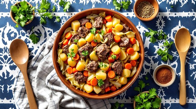 Dimlama &ndash; Traditional Uzbek Vegetable and Meat Stew (Uzbekistan Cuisine)