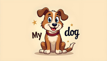 Fototapeta premium dog Cartoon character cartoon logo design