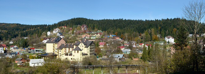 View from Landscape Park of Panteleimon the Healer, Skhidnytsia, Ukraine.