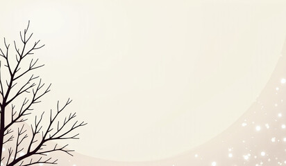 Obraz premium illustrate simple christmas background bare branches mobile device using vector design method tools