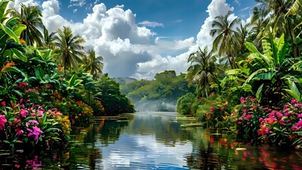 Fototapeta premium tropical garden
