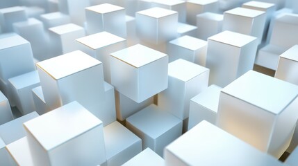 Obraz premium An abstract geometric background rendered in 3D using an abstract cube shape.