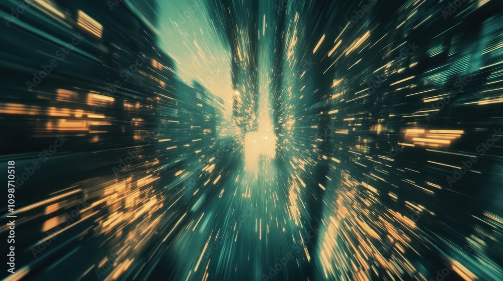 Wall mural abstract business moving effect for background with high speed