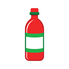 Obraz premium Mexican Salsa Sauce Bottle Vector - Spicy Condiment Illustration with Festive Label Design on White Background for Culinary Art