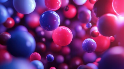 3D spheres of different sizes and shades creating a dynamic abstract background