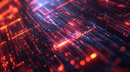 Obraz premium Background with futuristic technology line and light effect, cyberpunk style background material