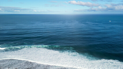 Fototapeta premium Aerial view of Kalbarri Coast and town in Western Australia during spring season