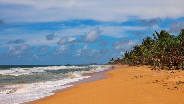 Beautiful seascape of Sri Lanka. Induruwa Beach
