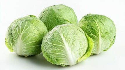 Fototapeta premium cabbage isolated on white background, full depth of field