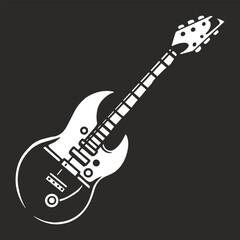 Obraz premium Electric guitar design on a dark background