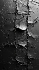 Fototapeta premium A monochromatic abstract work with a focus on texture and materiality.