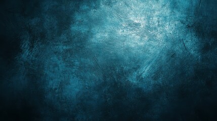 Obraz premium dark blue background texture with black vignette in old vintage textured border design dark elegant teal color wall with light spotlight center