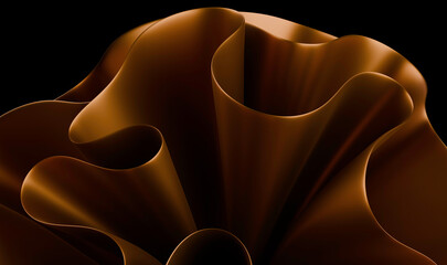 Luxurious Curved Bronze Structures Creating a Dynamic and Fluid Abstract Image © Vectorezy