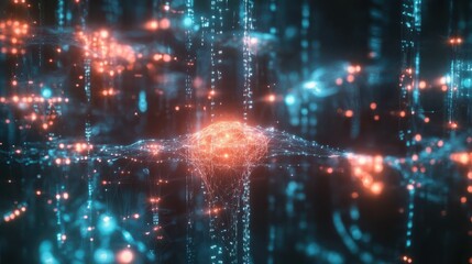 Obraz premium neural network concept. Artificial intelligence, Big data
