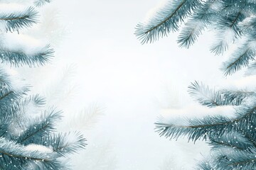A snow-covered alder tree branch (Alnus glutinosa) against a defocused background. This photograph has a shallow depth of field and selective focus.
