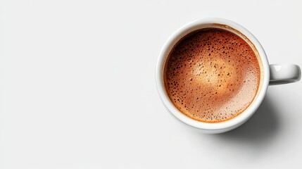 Fototapeta premium Coffee espresso. cup of coffee isolated on white, top view