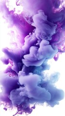 Fototapeta premium An abstract swirl of purple and blue smoke, creating a stunning visual display of color and texture.