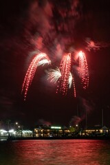 fireworks over the river