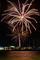 fireworks over the river