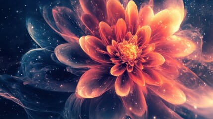 Obraz premium Flower galaxy depicted concisely.