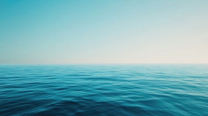 Fototapeta premium Tranquil underwater scene showcasing a smooth blue gradient, seamlessly blending shallow to deep water for a serene and calming aesthetic.