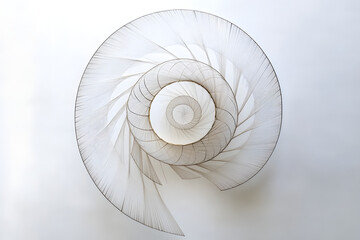 Obraz premium nautilus shell isolated on white