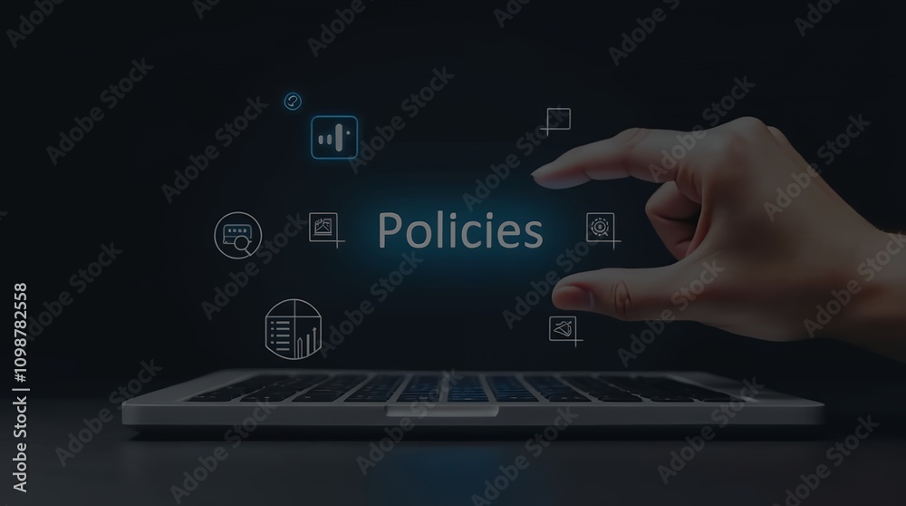 Poster Policy Documentation and Compliance Concept: An Overview of Digital Review Process for Effective Policy Management and Regulatory Adherence
