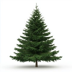 Obraz premium 3d rendered christmas tree isolated on white background 