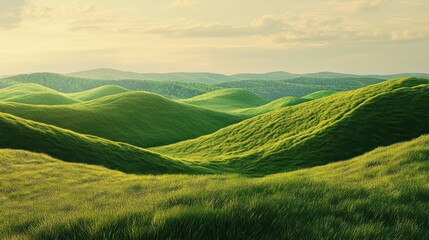 Fototapeta premium Green hills lanscape