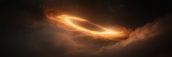 Obraz premium A glowing orange star in the sky