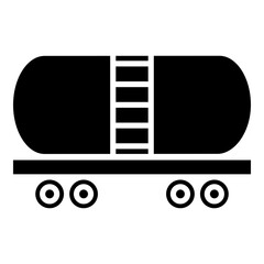 Tank wagon glyph solid icon © starin