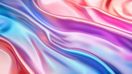 Obraz premium Holographic silk background , abstract iridescent gradient background.
