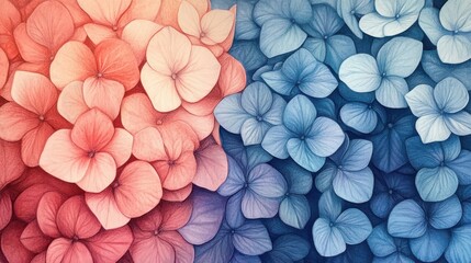 Obraz premium Hydrangea color gradation