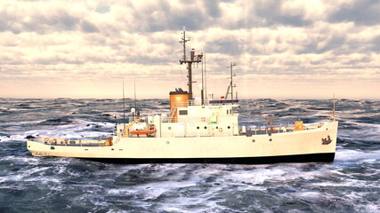 艦艇　3DCGレンダリング