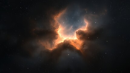 Obraz premium A close up of a star with a cloud of dust surrounding it
