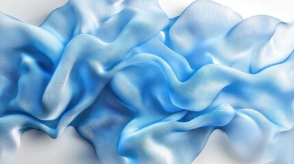 Obraz premium render of an abstract blue wavy cloth