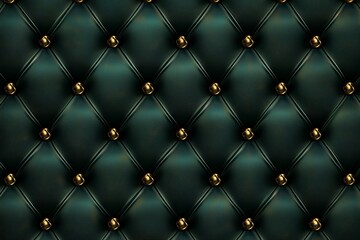 Fototapeta premium Dark green color. Deep emerald seamless pattern for premium royal party. Luxury template with vintage leather texture wallpaper. Background for invitation card. Festive traditional christmas backdrop 