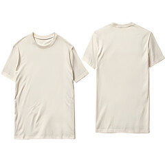 Cream Short Sleeve T Shirt Mockup  Front   Back View  Apparel Design  Clothing Template  C
