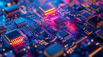 Obraz premium Close-up of a Circuit Board