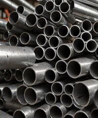 stack of metal pipes