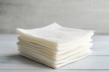 Paper napkin stack mockup copy space for your logo or graphic design 