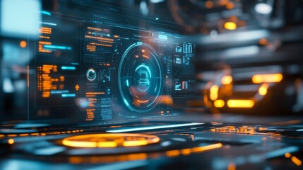 Obraz premium Futuristic Tech Interface - Digital Dashboard