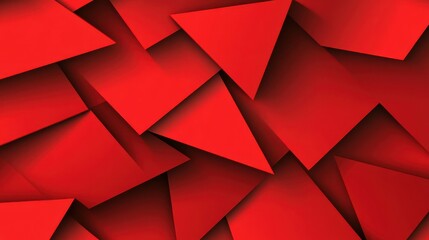 Obraz premium This abstract geometric background features overlapping red triangles and shadows. This is a modern and dynamic design that is perfect for a variety of different uses.