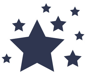 Obraz premium Stars flat icon vector isolated on white background.