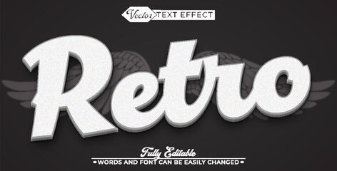Cartoon Retro Vector Editable Text Effect Template