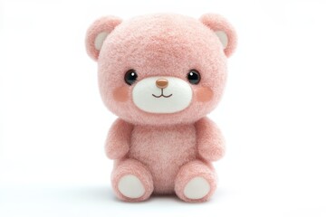 Adorable teddy bear set against a white backdrop