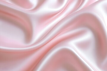 Obraz premium A close-up view of smooth, soft pink satin fabric displaying elegant folds and sheen.