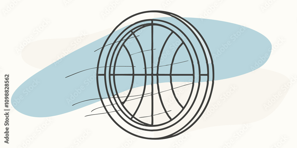 Poster Torus Light Flow A circular window features a torus shape where sunlight enters and spirals inward creating a gentle illumination effect. The swirling light mimics the flow of